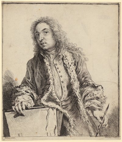 Selbstporträt Watteaus von François Boucher