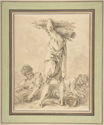 Stehender Mann mit Fasces und Waffen von François Boucher