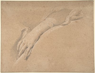 Studie der linken Hand von Mme de Pompadour von François Boucher
