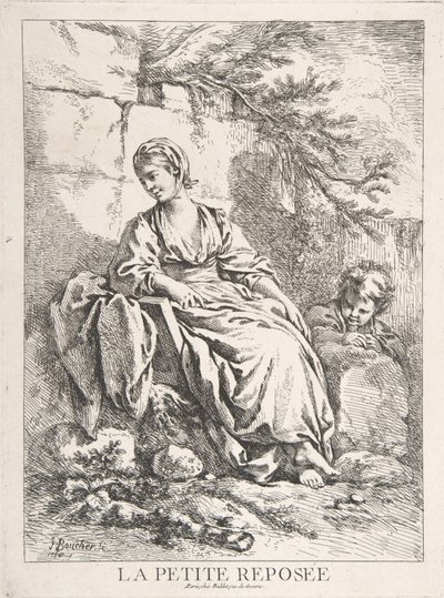 Das ruhende junge Mädchen von François Boucher