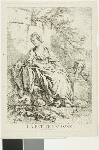 Junge Frau ruht von François Boucher
