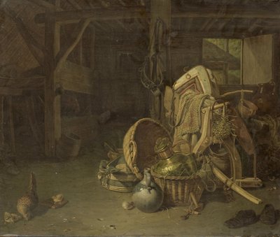 Stillleben in einem Stall von Francois Cornelis Knoll