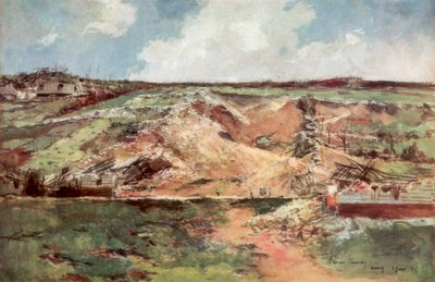 Der Trichter von Carency, Artois, Frankreich, Juni 1915, 1926 von Francois Flameng