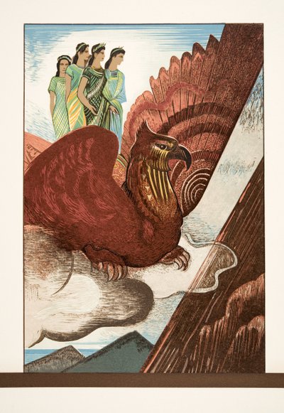 Illustration aus Prométhée Enchaîné von Aeschylus, veröffentlicht 1941 von Francois Louis Schmied