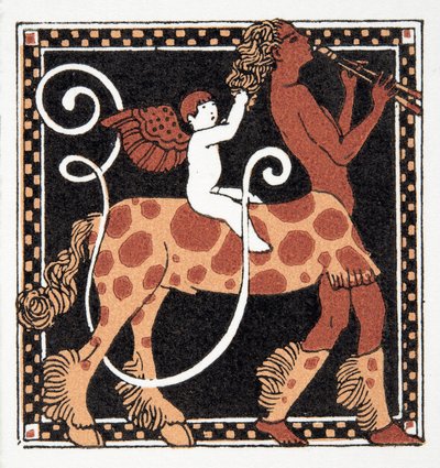 Buchstabe U, aus Personages de Comedie, veröffentlicht 1922 von Francois Louis Schmied