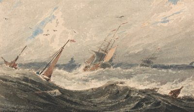 Boote auf stürmischer See von Francois Louis Thomas Francia