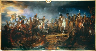 Die Schlacht von Austerlitz am 2.12.1805: General Rapp präsentiert die vom Feind erbeuteten Fahnen von Baron François Pascal Simon Gérard