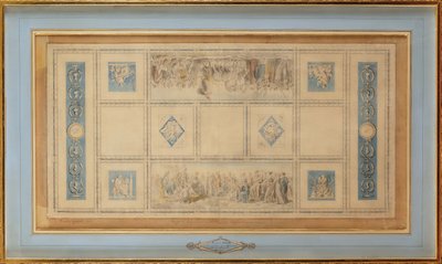 Studie für die bemalte Decke der Bibliothek im Konservatorium, 1812 von Francois Pascal Simon Gerard