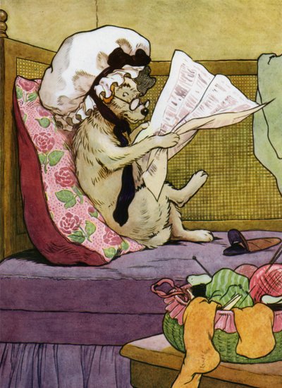Illustration für Old Mother Hubbard von Frank Adams