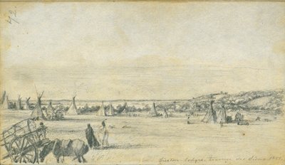 Siseton Lodges, Traverse des Sioux, 1851 von Frank Blackwell Mayer