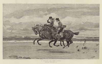 Ein Galopp am Strand von Frank Dadd