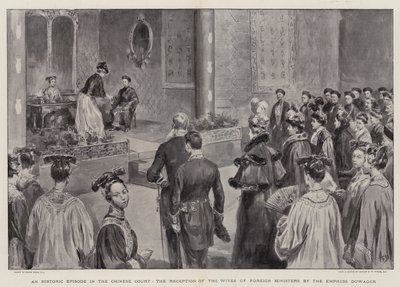 Eine historische Episode am chinesischen Hof, der Empfang der Ehefrauen ausländischer Minister durch die Kaiserinwitwe von Frank Dadd