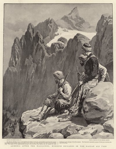 Armenien nach den Massakern, kurdische Räuber im Hassan Ali Pass von Frank Dadd