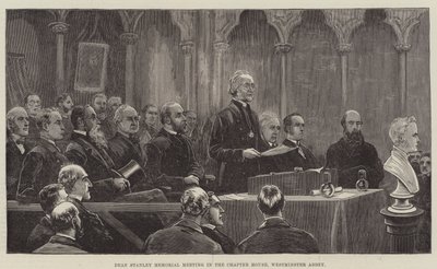 Dean Stanley Gedenkversammlung im Kapitelhaus, Westminster Abbey von Frank Dadd