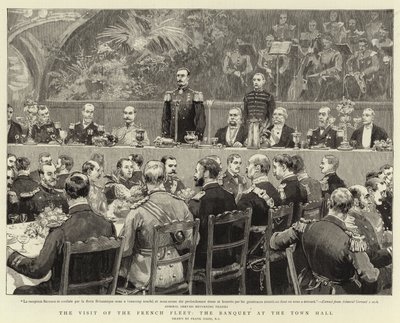 Der Besuch der französischen Flotte, das Bankett im Rathaus von Frank Dadd