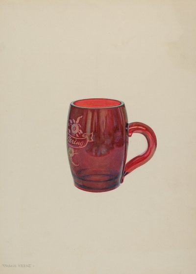 Amerikanischer böhmischer Glaskrug, um 1939 von Frank M. Keane