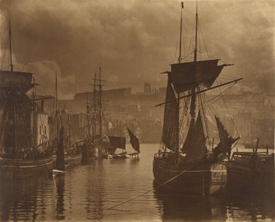 [Whitby Harbour, das Ende des Docks 1880] von Frank Meadow Sutcliffe
