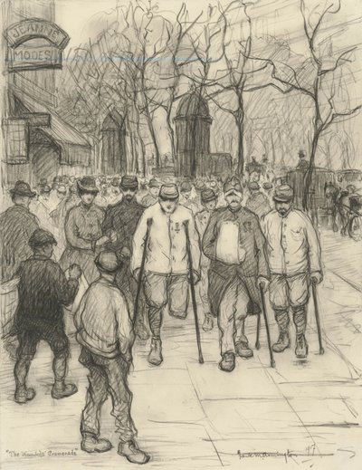 Die Promenade der Verwundeten, 1917 von Frank Milton Armington