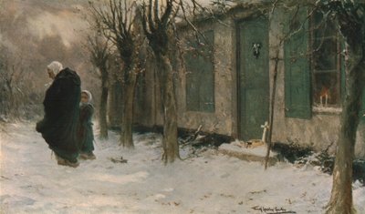 Die grünen Fensterläden: Viaticum, Belgien, 1918 von Frank Spenlove Spenlove