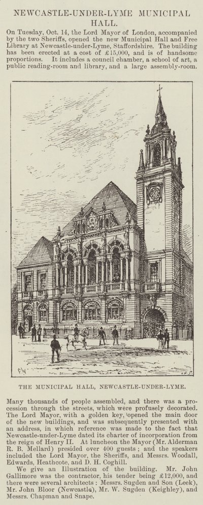 Das Rathaus, Newcastle-under-Lyme von Frank Watkins