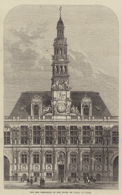 Der neue Campanile des Hôtel de Ville in Paris von Frank Watkins