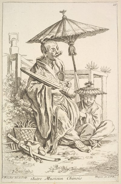 Ein weiterer chinesischer Musiker, 1738-45 von François Boucher