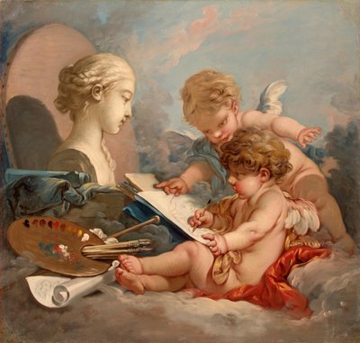 Amoretten. Allegorie der Malerei von François Boucher