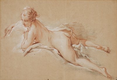 Femme allongée sur le ventre von François Boucher