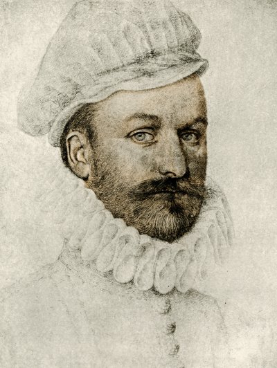 Porträt eines Mannes mit Halskrause und Mütze von François Clouet