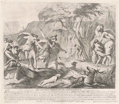 Die Seconda Macchina für die Chinea von 1743: Die königliche Jagd von François Hutin