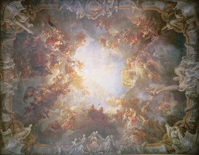 Die Apotheose des Herkules, von der Decke des Salons des Herkules, 1733-6 von François Lemoyne