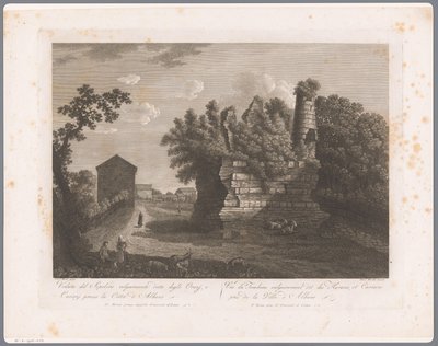 Ansicht der Gräber von Horatii und Curiatii (Albano) von François Morel
