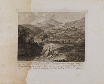 Ansicht, wo das Landhaus von Horace war (Nr. VII) von François Morel