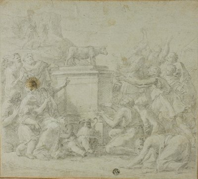 Die Anbetung des Goldenen Kalbs durch die Israeliten von François Roëttiers