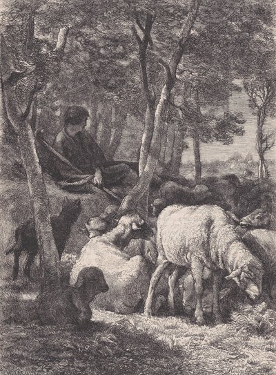 Der Hirte, aus Le Magasin Pittoresque, ca. 1852 von François Rouget