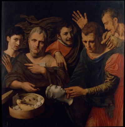 Porträt von Frans Floris und Willem Key mit Titus, Caligula und Vitellius, 1537 von Frans Floris the Elder