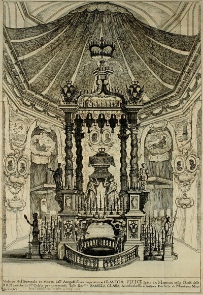 Entwurf für das Begräbnis von Claudia Felicitas von Österreich von Frans Geffels