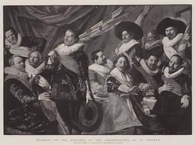 Bankett der Offiziere der Arquebusiers von St. Georg von Frans Hals