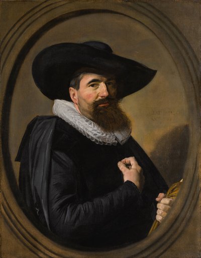 Porträt eines Mannes mit Hut und Halskrause von Frans Hals