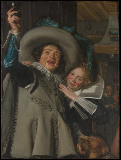 Junger Mann und Frau in einem Gasthaus von Frans Hals