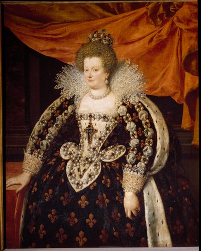 Porträt von Marie de Medici (1573-1642), Ehefrau von Heinrich IV. und Mutter von Ludwig XIII. von Frans II Pourbus