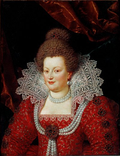 Porträt von Marie de Medici, Königin von Frankreich (um 1610, Öl auf Leinwand) von Frans II Pourbus