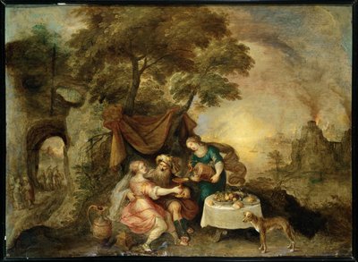 Lot und seine Töchter von Frans II the Younger Francken