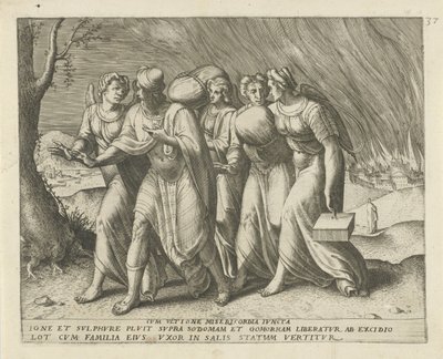 Lot verlässt Sodom von Frans Menton
