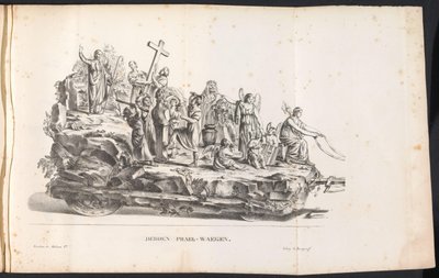 Dritter Prunkwagen im Umzug für den Heiligen Rombout, 1825 von Frans Vervloet