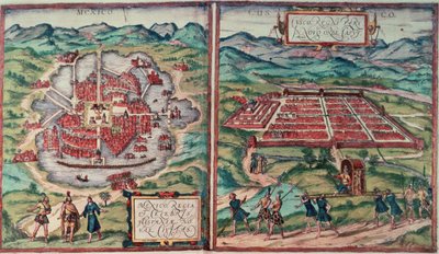 Pläne von Mexiko-Stadt, Mexiko und Cusco, Peru, aus Carl Nebels 