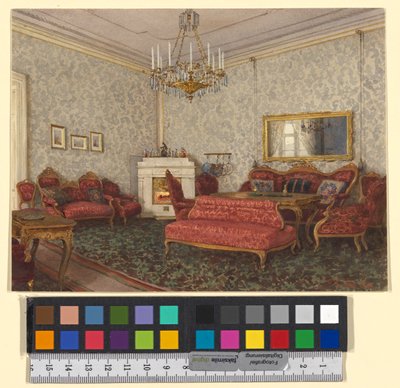 Salon im Stil des zweiten Rokoko von Franz Alt