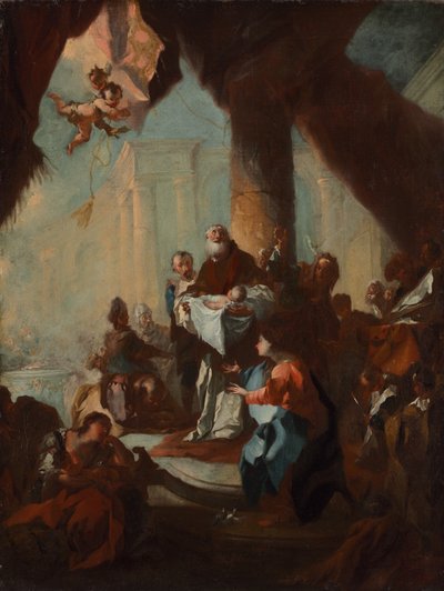 Studie für "Die Darstellung Christi im Tempel" (für St. Ulrich, Wien) von Franz Anton Maulbertsch