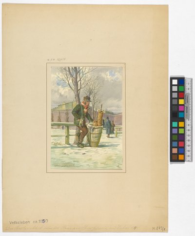Brezenverkäufer vor dem Franzenstor am Glacis von Franz Gerasch
