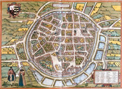 Stadtplan von Freiberg (Fribergum Misinae), Deutschland von Franz Hogenberg